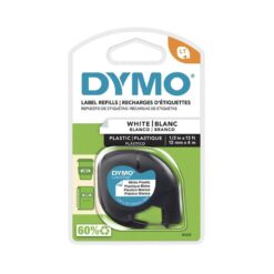 CINTA DYMO PLASTICO BCO 12MMX4MTO 91331