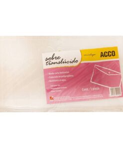 SOBRE TRANSLUCIDO MEDIA CARTA CON CORDON