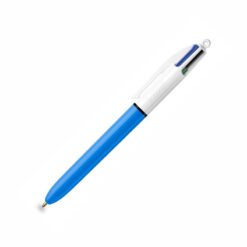 PLUMA BIC 4 COLORES BARRIL AZUL