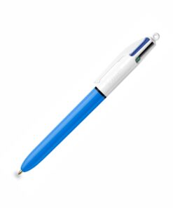 PLUMA BIC 4 COLORES BARRIL AZUL