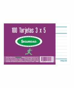TARJETA 3X5 RAYADA