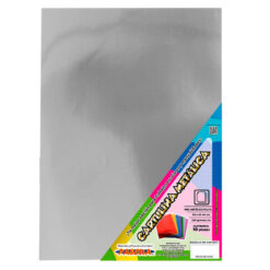 CARTULINA METALICA LISA PLATA