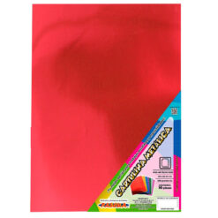 CARTULINA METALICA LISA ROJO