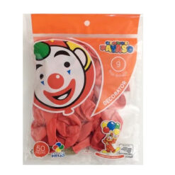 GLOBO REDONDO N0. 9 COLOR ROJO