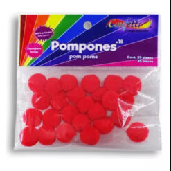 POM PON N. 18 ROJO
