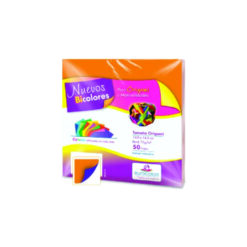 PAPEL BICOLOR NARANJA-MORADO