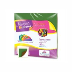 PAPEL BICOLOR VERDE PASTEL-CAFE