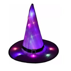 SOMBRERO DE BRUJA CON LUZ
