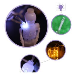 CADENA DE LUZ EN FORMA DE CALAVERAS