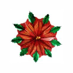 NOCHE BUENA 38 CM PAPEL METALICO