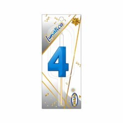 VELA MAGICA AZUL NUMERO 4